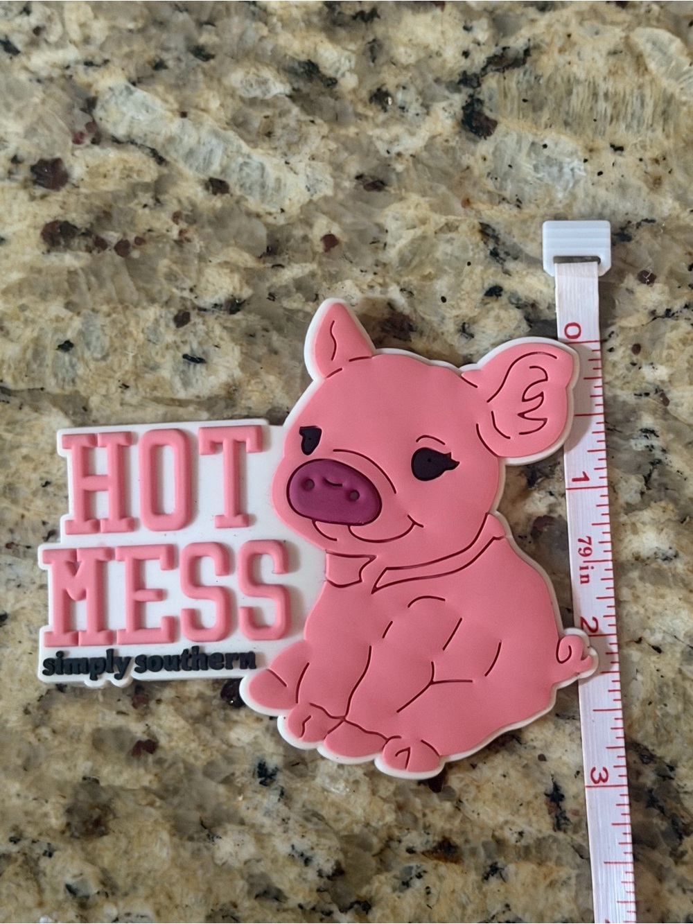 Simply Southern Pink Pig 'Hot Mess' Kids Bag Charm